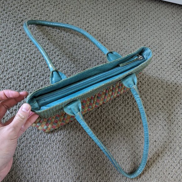 Stunning Spring multi-colours shoulder leather bag - Picture 4 of 12